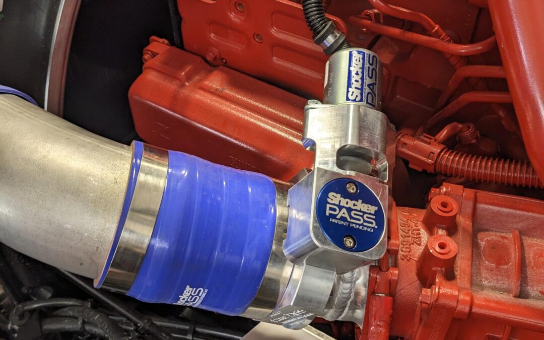 Shocker positive air shutoff for engine shutoff system